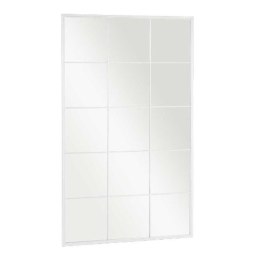 Lustro ścienne Biały Metal Szkło Okno 90 x 150 x 2 cm