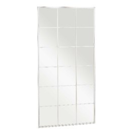 Lustro ścienne Biały Metal Szkło Okno 90 x 180 x 2 cm
