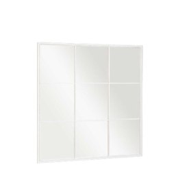 Lustro ścienne Biały Metal Szkło Okno 90 x 90 x 2 cm
