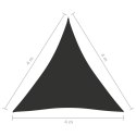 Żagiel ogrodowy, tkanina Oxford, trójkątny, 4x4x4 m, antracyt