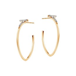 Gold earrings KXC6543 - Zirconia