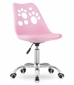 Krzesło obrotowe PRINT - róż