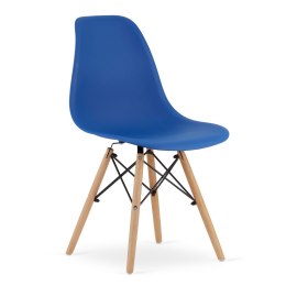 Krzesło OSAKA niebieskie / nogi naturalne x 2