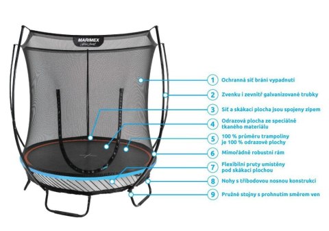 Marimex Trampolina FreeJump 183 cm + siatka zabezpieczająca Marimex Trampolina FreeJump 183 cm + siatka zabezpieczająca