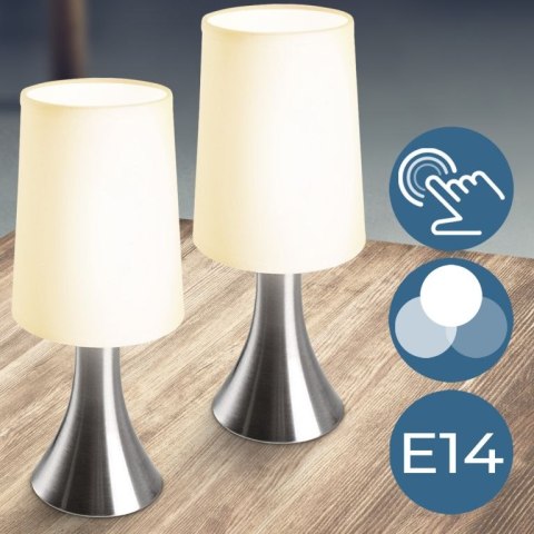 Zestaw 2 lamp stołowych z funkcją ściemniania dotykowego Zestaw 2 lamp stołowych z funkcją ściemniania dotykowego