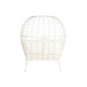 Fotel ogrodowy DKD Home Decor 130 x 68 x 146 cm rattan syntetyczny Stal Biały