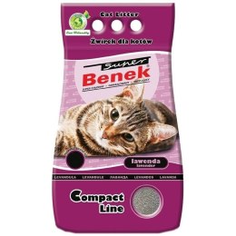 Piasek dla Kota Super Benek Compact Lawenda Szary 25 L