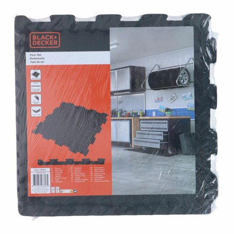 Płytki z pianki EVA Black & Decker Czarny Miękka Pianka EVA 40 x 40 cm (6 Części)