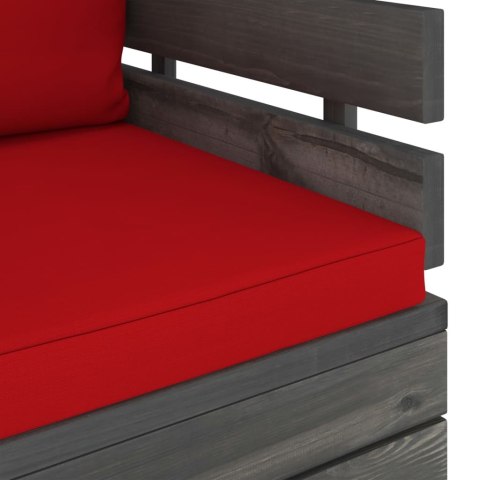 Ogrodowy fotel z palet z poduszkami, drewno sosnowe