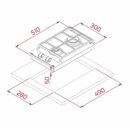 Płyta gazowa Teka GZC32300XBA 3800W (30 CM)