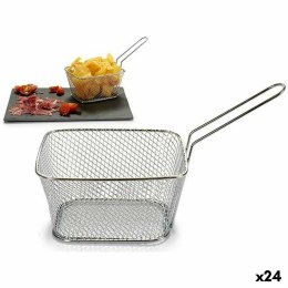 Kosz na Przekąski Srebrzysty Żelazo 24 x 13 x 11 cm (24 Sztuk)