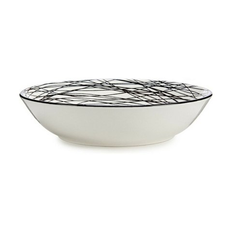 Talerz głęboki Paski Porcelana Czarny Biały 6 Sztuk (20 x 4,7 x 20 cm) Talerz głęboki Paski Porcelana Czarny Biały 6 Sztuk (20 x 4,7 x 20 cm)
