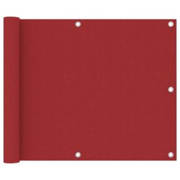 Parawan balkonowy, czerwony, 75x600 cm, tkanina Oxford