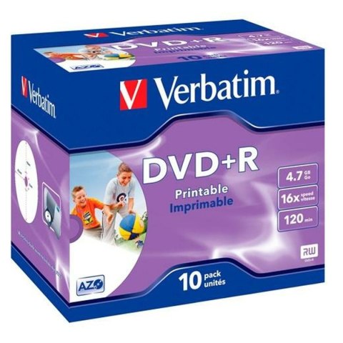 DVD+R Verbatim 4,7 GB 16x 10 Sztuk