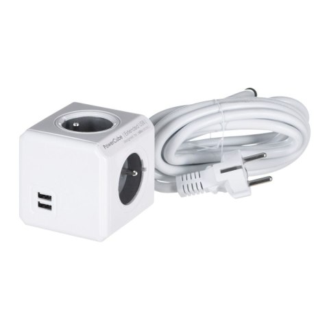 Kostka z Gniazdkami Allocacoc PowerCube Extended USB E(FR) (3 m)