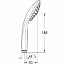 Słuchawka prysznicowa Grohe 27319000 3 Tryby