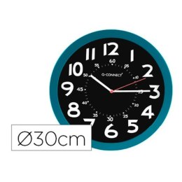 Zegar Ścienny Q-Connect KF11214 Ø 30 cm Niebieski Aluminium Plastikowy Nowoczesny