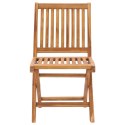 Folding Patio Chairs 8 pcs Solid Teak Wood