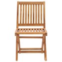 VidaXL Folding Patio Chairs with Cushions 4 pcs Solid Teak Wood