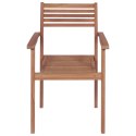 VidaXL Patio Chairs 2 pcs with Green Cushions Solid Teak Wood
