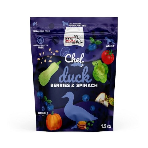 Karma SYTA MICHA Chef Owoce leśne Kaczka Szpinak 1,5 Kg