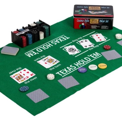 Zestaw pokerowy 200 szt. w puszce Zestaw pokerowy 200 szt. w puszce
