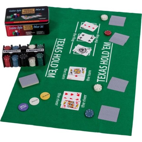 Zestaw pokerowy 200 szt. w puszce Zestaw pokerowy 200 szt. w puszce