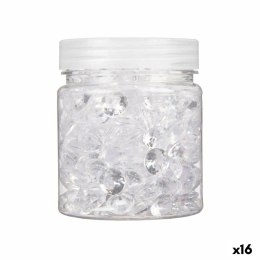 Kamienie dekoracyjne Diament 150 g Przezroczysty Plastikowy 6,5 x 8 x 6,5 cm (16 Sztuk)