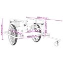 Transportowa przyczepa rowerowa 130x73x48,5 cm, stalowa, czarna