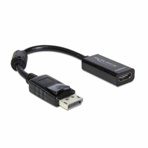 Adapter DisplayPort na HDMI DELOCK Adaptador DisplayPort > HDMI 13 cm Czarny