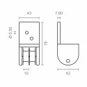 Koło pasowe pergoli Micel TLD19 Nylon 4,3 x 4,2 x 7,8 cm Przedni Biały