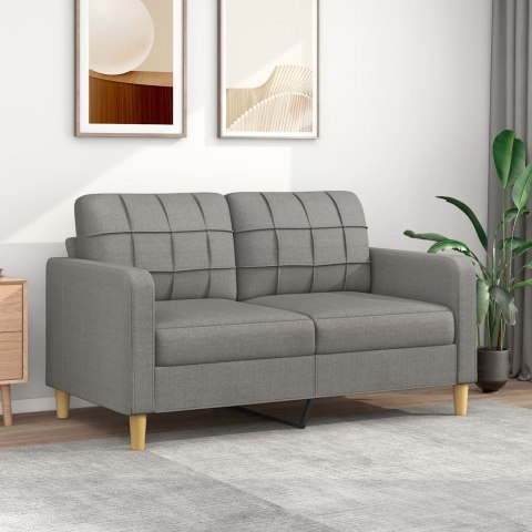 2-Seater Sofa Dark Gray 55.1" Fabric