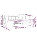 3-Seater Sofa Dark Gray 82.7" Fabric