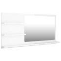 Bathroom Mirror High Gloss White 35.4"x4.1"x17.7" Engineered Wood