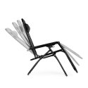 Leżak fotel ogrodowy regulowane oparcie ZERO GRAVITY ModernHome - czarny
