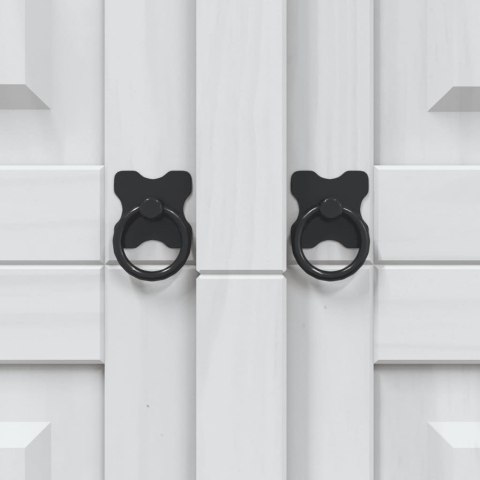 Kredens sosnowy w meksykańskim stylu Corona, biel, 80x40x170 cm