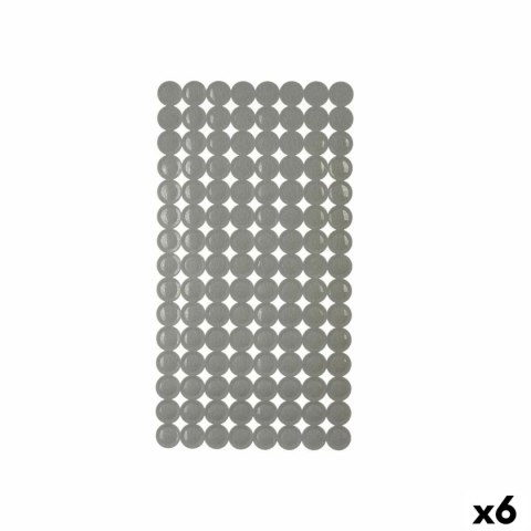 Antypoślizgowa mata prysznicowa Szary PVC 68 x 36 x 1 cm (6 Sztuk)