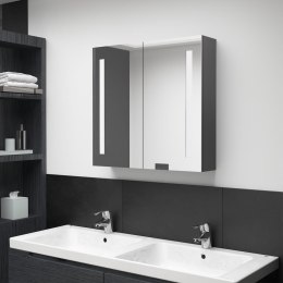 VidaXL LED Bathroom Mirror Cabinet Gray 24.4