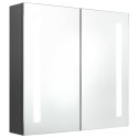 LED Bathroom Mirror Cabinet Gray 24.4"x5.5"x23.6"