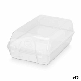 Pudełko na buty z możliwością piętrowania Przezroczysty Plastikowy 21 x 13 x 37 cm (12 Sztuk)