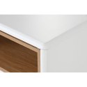 Stolik Nocny Home ESPRIT Biały Naturalny Poliuretan Drewno MDF 48 x 40 x 55 cm