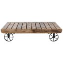 Stolik Home ESPRIT Czarny Naturalny Metal Drewno mango 130 x 80 x 32 cm