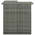 16 Piece Patio Bar Set with Cushions Poly Rattan Gray