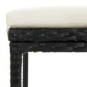 8 Piece Patio Bar Set with Cushions Poly Rattan Black