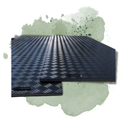 Płyta drogowa 2m x 1m x 15mm z tworzywa sztucznego LDPE z recyklingu Płyta drogowa 2m x 1m x 15mm z tworzywa sztucznego LDPE z recyklingu