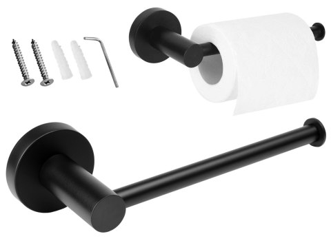 Uchwyt na papier toaletowy VOST czarny