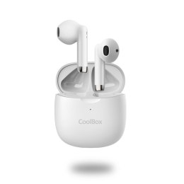 Słuchawki Bluetooth z Mikrofonem CoolBox TWS-01 Biały