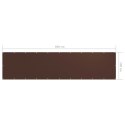 Parawan balkonowy, brązowy, 120x500 cm, tkanina Oxford