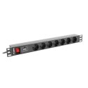 Listwa zasilająca Lanberg PDU-07F-0200-IEC-BK (1 m) (2 m)