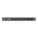 Listwa zasilająca Lanberg PDU-07F-0200-IEC-BK (1 m) (2 m)